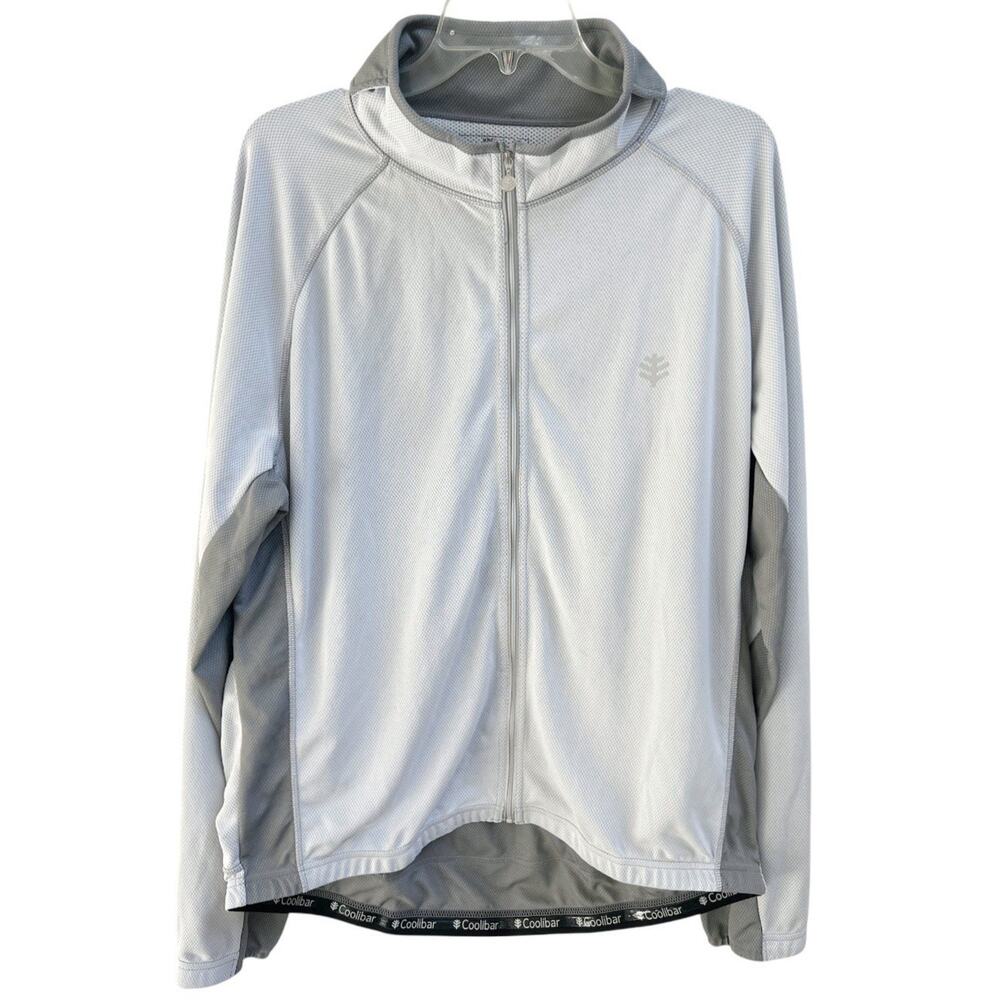 Coolibar Men sz XL Full Zip Long Slv Jacket UPF 50+ Activewear Bike Riding